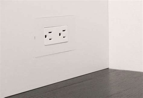 electrical outlet flush box|flush mount recessed outlet.